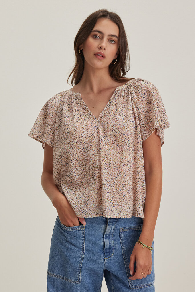 Velvet Velvet Park printed crinkle gauze top