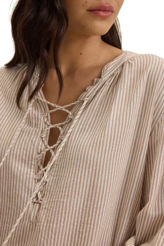 Velvet Velvet Deara cotton blend stripe top