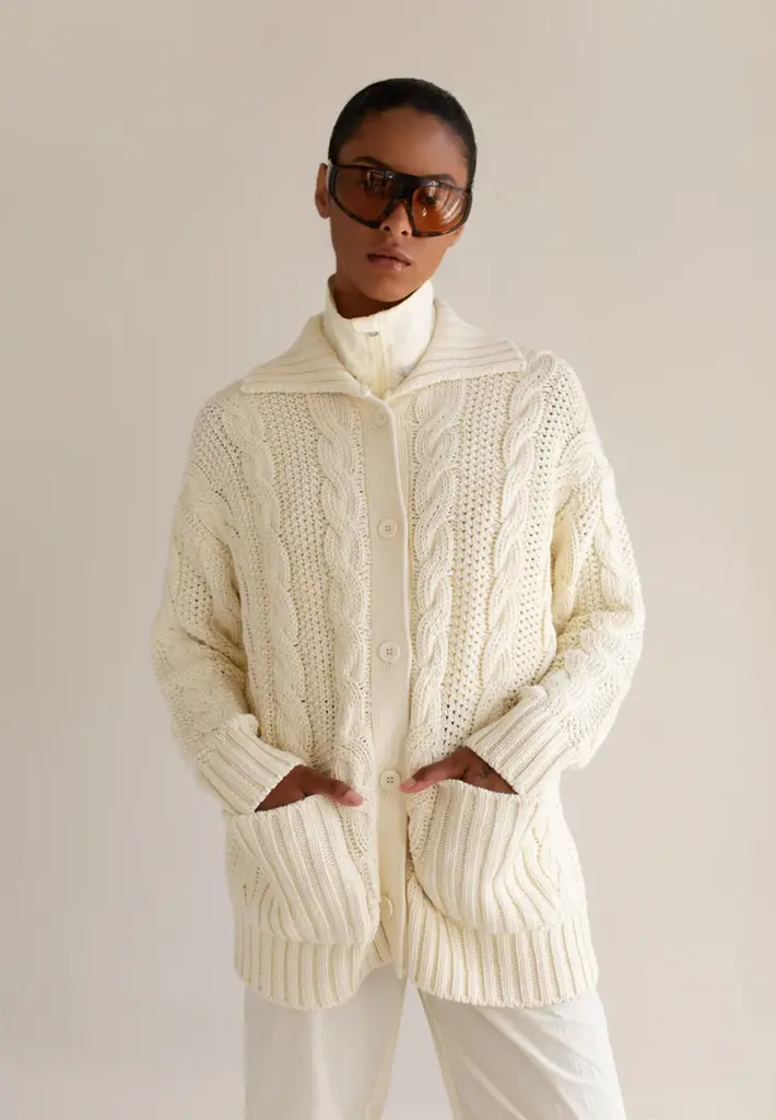 Paper Label Paper Label Marelle cable cardigan MCC-251-3020