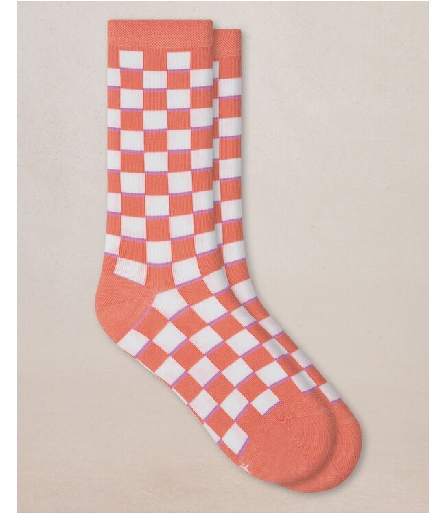 Bleu Foret Check pattern socks