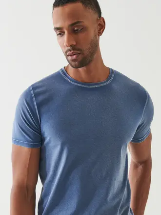 Patrick Assaraf Men's pima wash crew