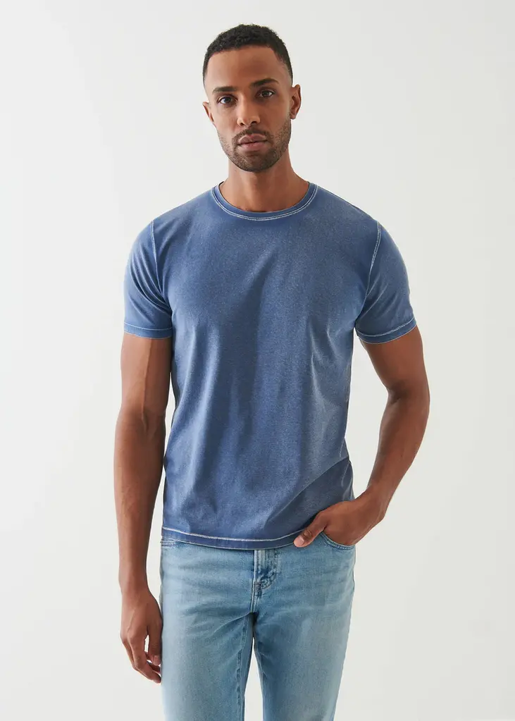 Patrick Assaraf Patrick Assaraf Men's pima wash crew P95C07X