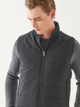 Patrick Assaraf Men's Quilted full zip front vest