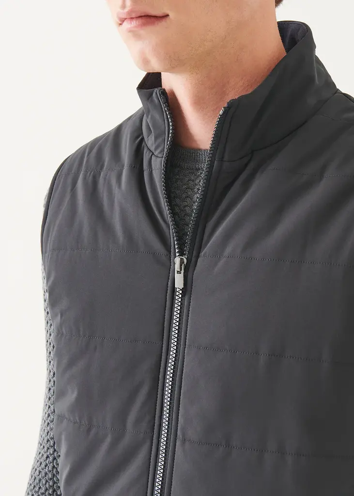 Patrick Assaraf Patrick Assaraf Men's Quilted full zip front vest P99E02Y
