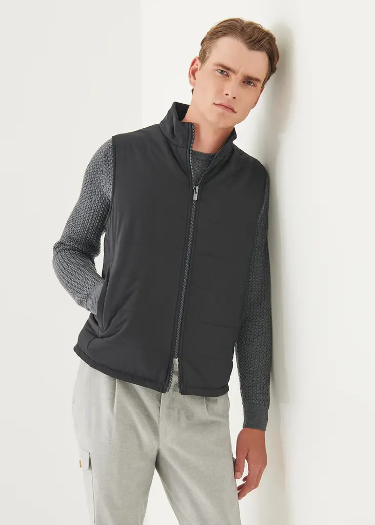 Patrick Assaraf Patrick Assaraf Men's Quilted full zip front vest P99E02Y