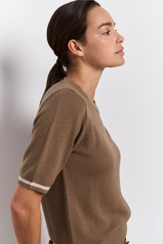Yaya Yaya Textured sweater round neck ss 1000450