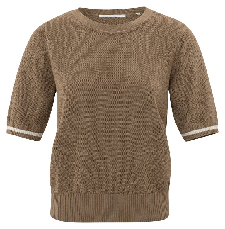 Yaya Yaya Textured sweater round neck ss 1000450