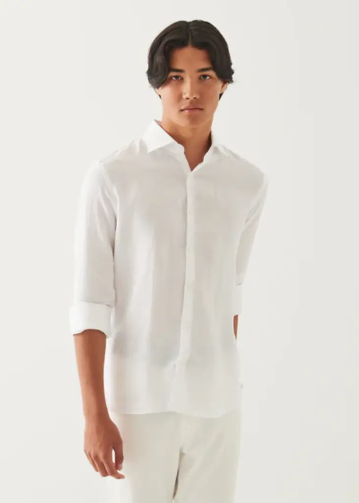 Patrick Assaraf Patrick Assaraf Men's Linen chambray shirt P4301W21R
