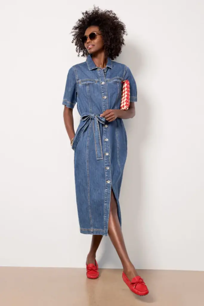 Sanctuary Sanctuary Alma denim midi dress CD2089DP1X
