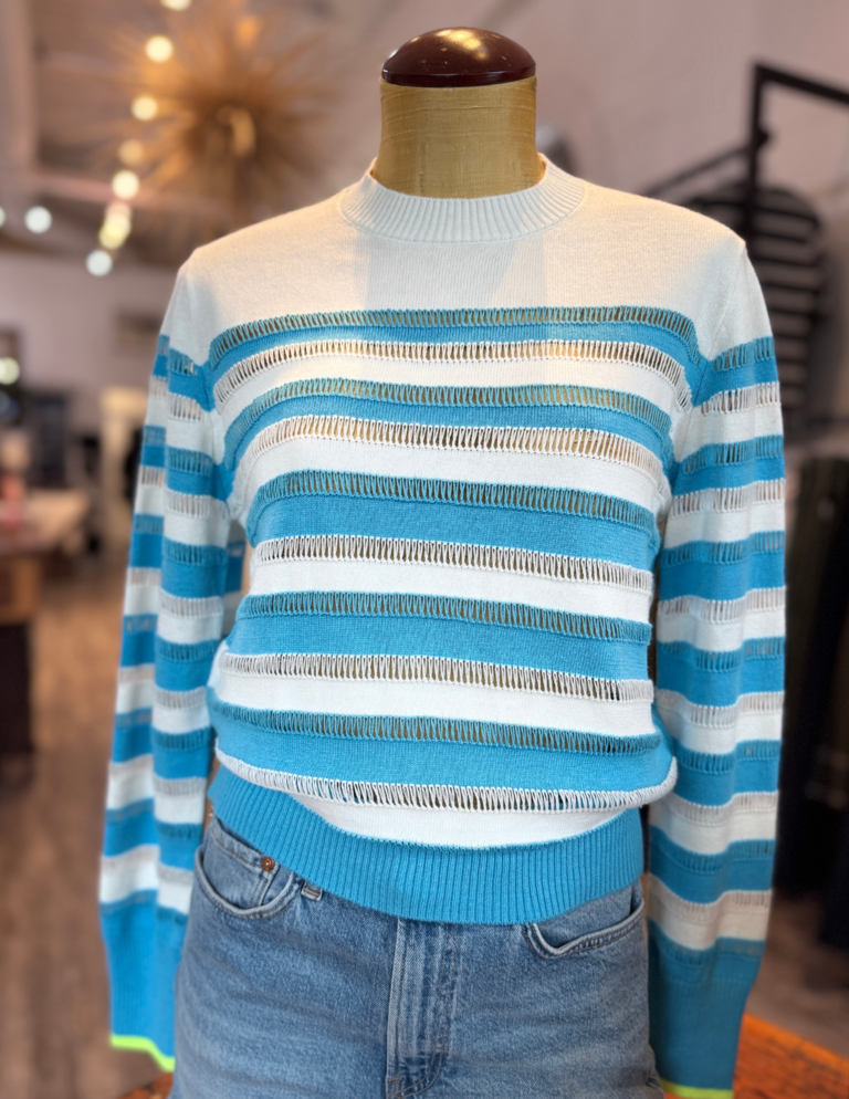 Brodie Brodie Wispr Beach stripe crew top W-059