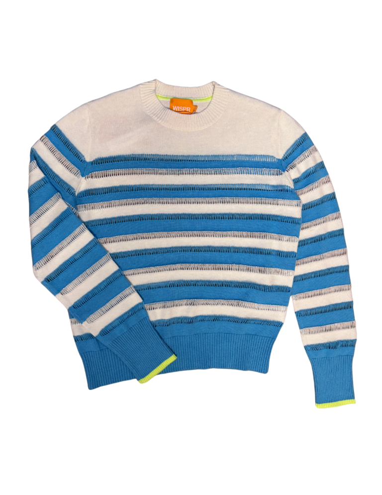 Brodie Brodie Wispr Beach stripe crew top W-059