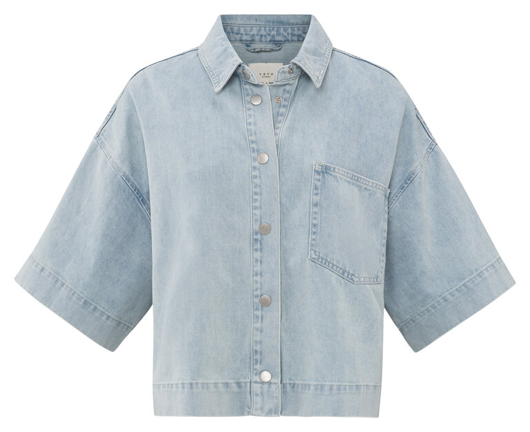 Yaya Yaya Oversized cropped denim jacket 2001053