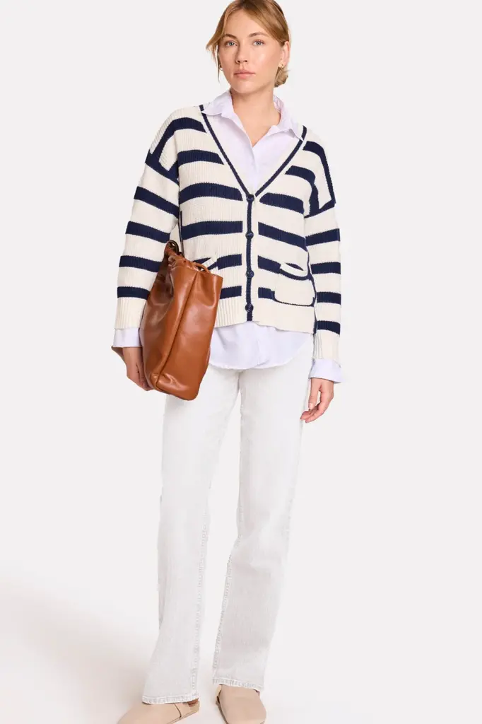 Brodie Brodie Wispr Stripe crop cardigan W-016