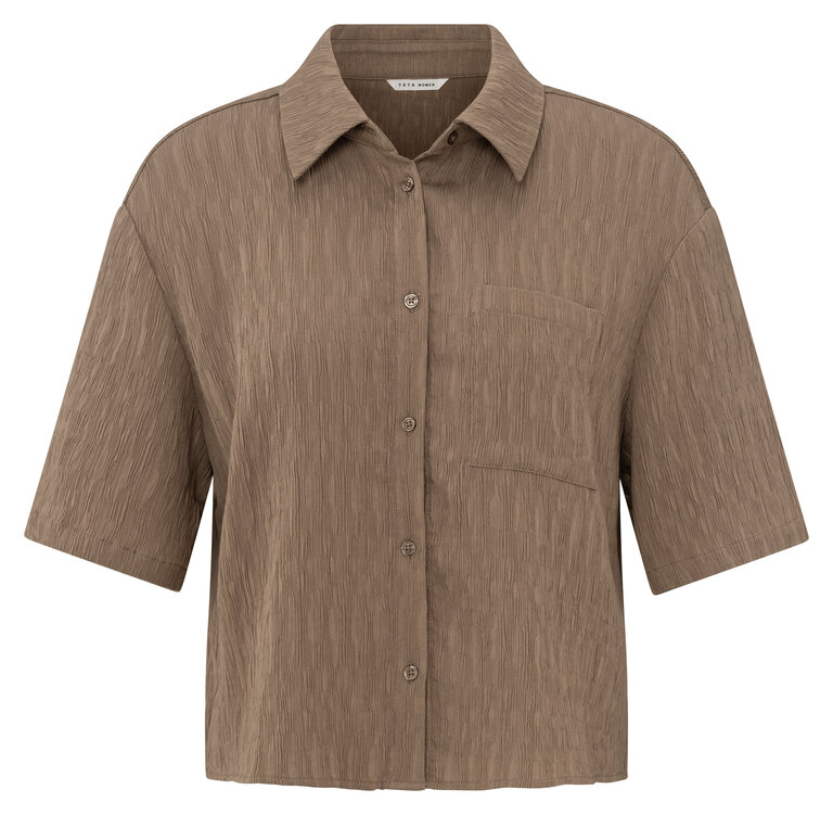 Yaya Yaya Textured short sleeve blouse 1201153