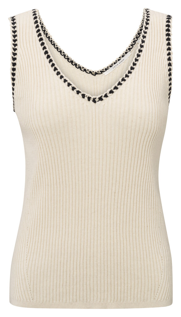 Yaya Yaya Rib tank top w/detail 1000473