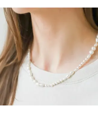 Jai Style Pearl choker gold knot