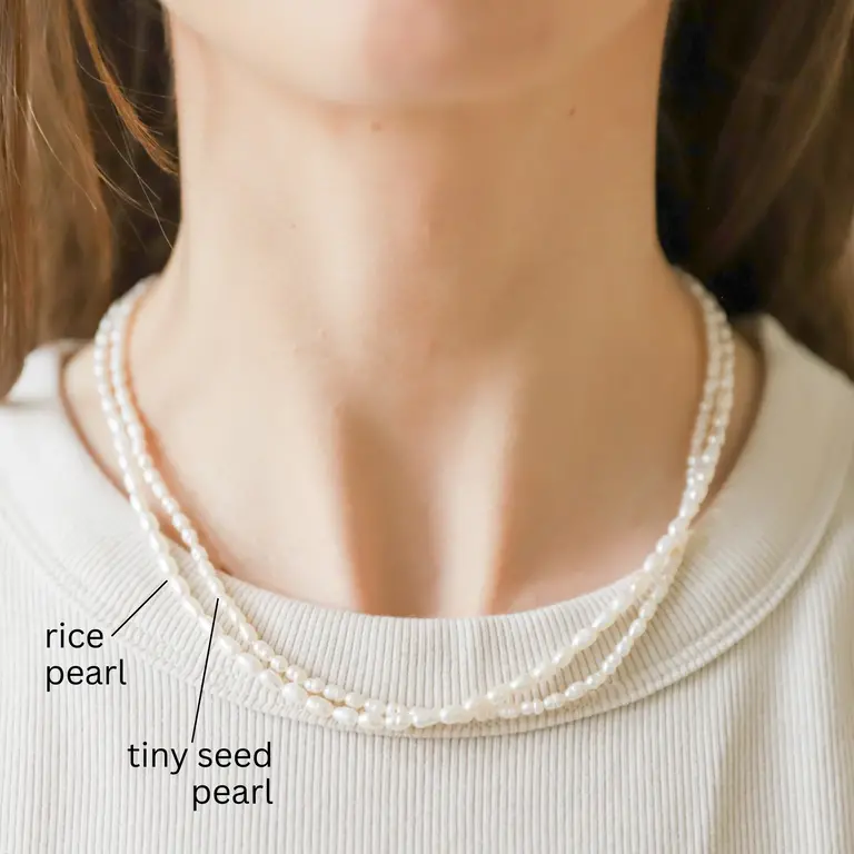 Jai Style Jai Tiny seed pearl necklace N1618.FP.TS