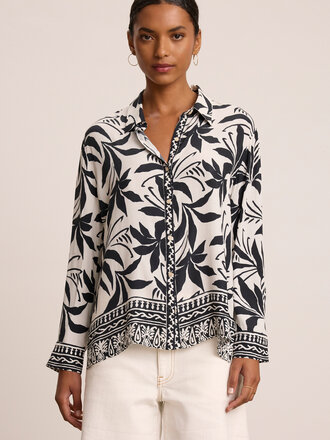 Velvet Sienna Fiji print top