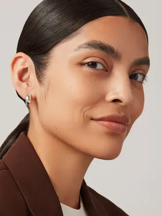 Jenny Bird Tome hoops small silver