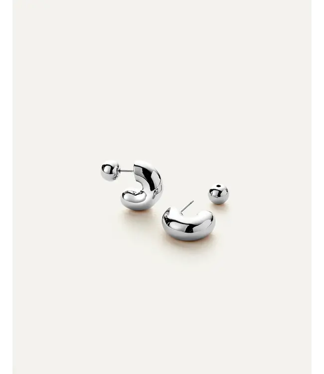 Jenny Bird Tome hoops small silver