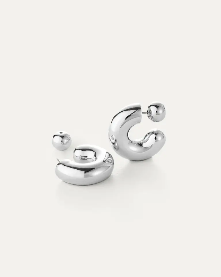 Jenny Bird Jenny Bird Tome hoops large silver JB3297-HPS