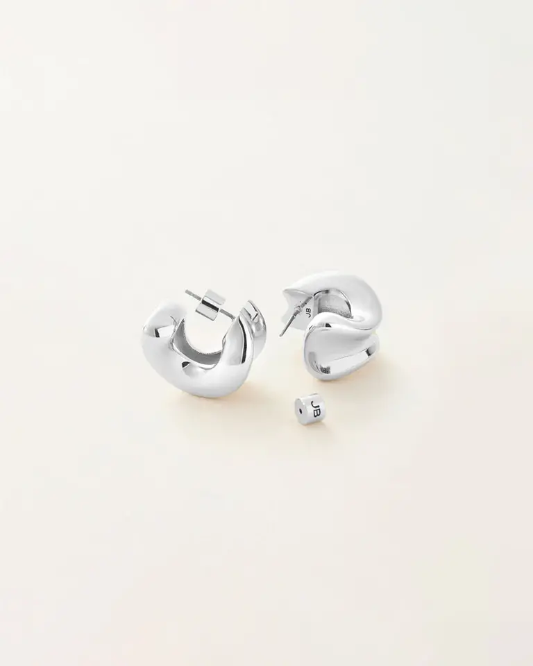 Jenny Bird Jenny Bird Chunky doune hoop silver JB3317-HPS