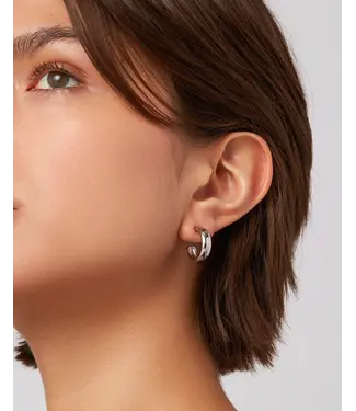 Jenny Bird Staple hoops small platinum