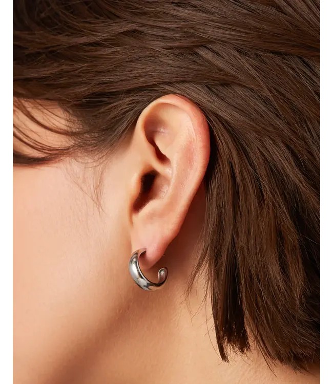 Jenny Bird Staple hoops small platinum