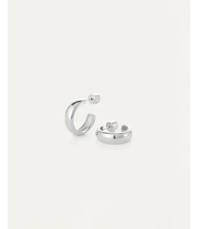 Jenny Bird Staple hoops small platinum