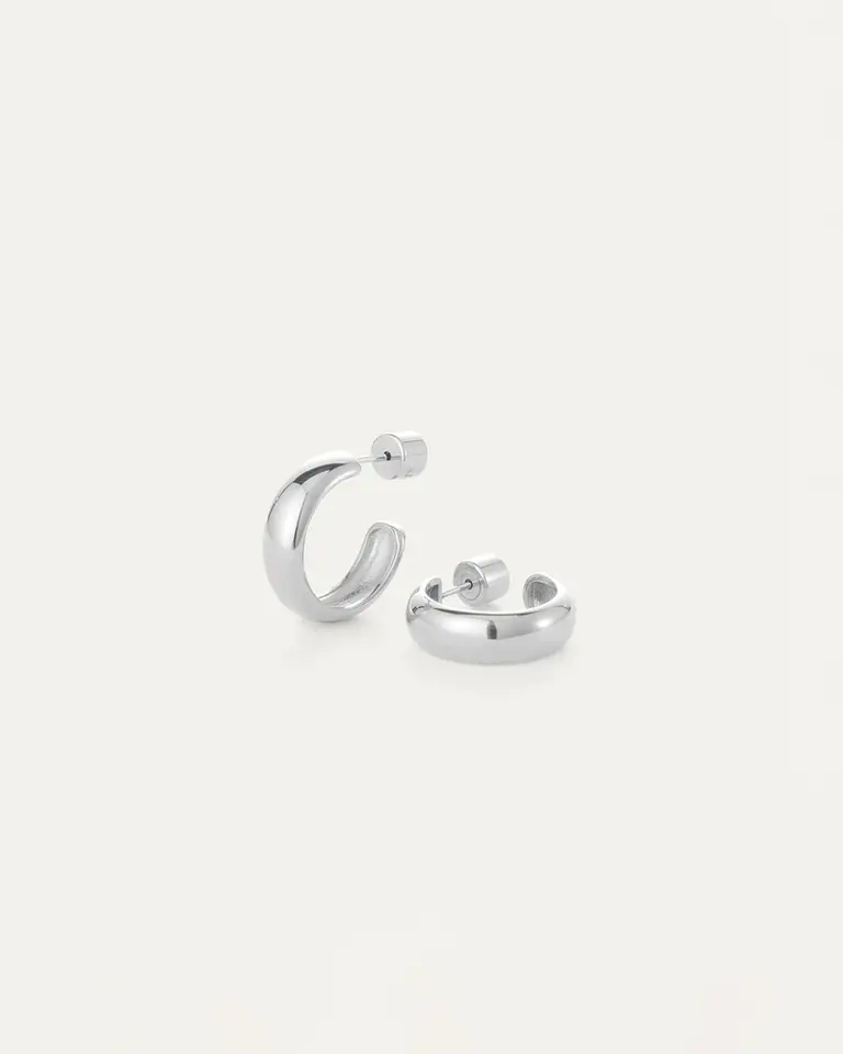Jenny Bird Jenny Bird Staple hoops small platinum JB3419-RH