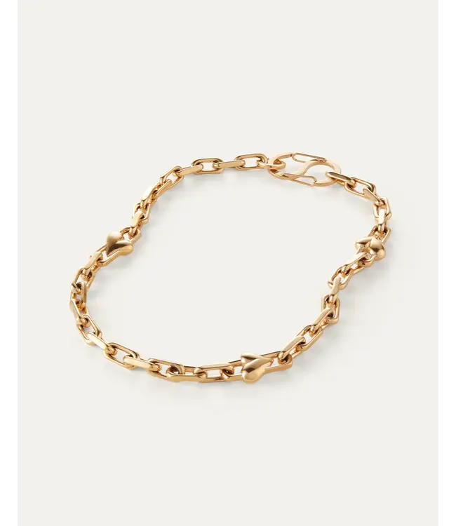 Jenny Bird Jenny Bird Art heart chain neck gold JB1343-HPG