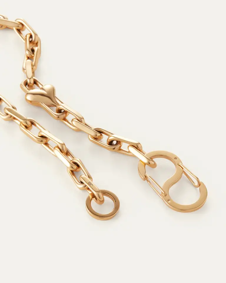 Jenny Bird Jenny Bird Art heart chain neck gold JB1343-HPG