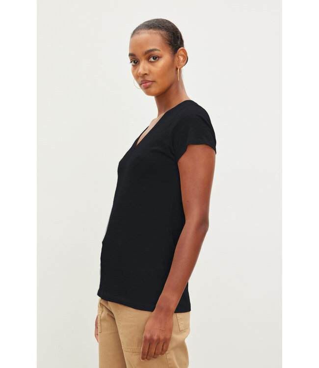 Velvet Jill city slub vneck tee