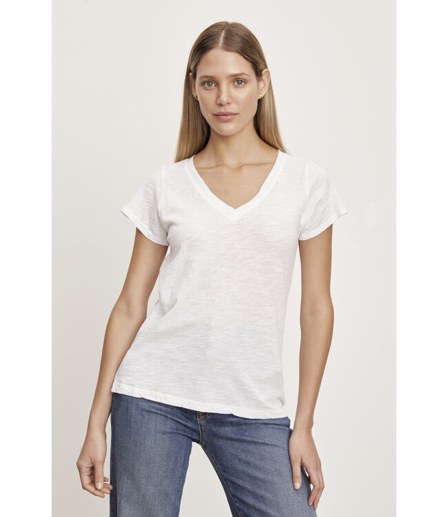 Velvet Jill city slub vneck tee