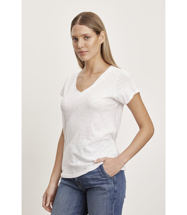 Velvet Jill city slub vneck tee