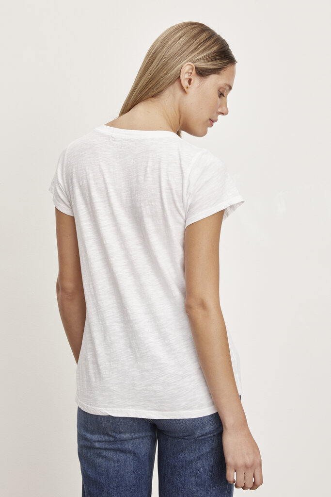 Velvet Velvet Jill city slub vneck tee