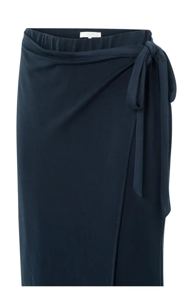 Yaya Yaya Jersey wide leg pant w/crossover 1309199