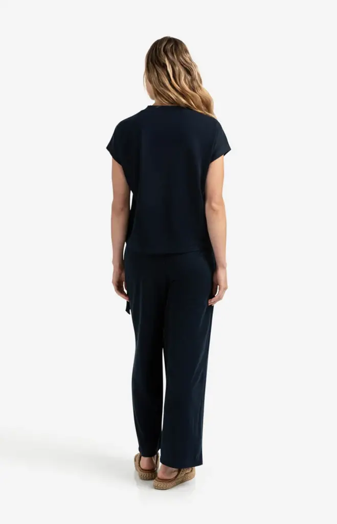 Yaya Yaya Jersey wide leg pant w/crossover 1309199
