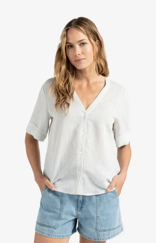 Yaya Yaya Striped blouse w/back cross 1201160