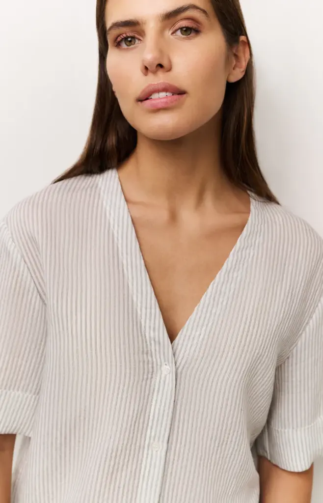 Yaya Yaya Striped blouse w/back cross 1201160