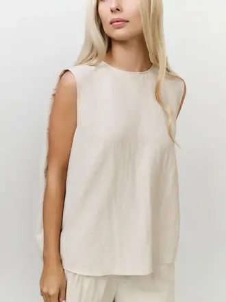 Yaya Sleeveless tops w/buttons