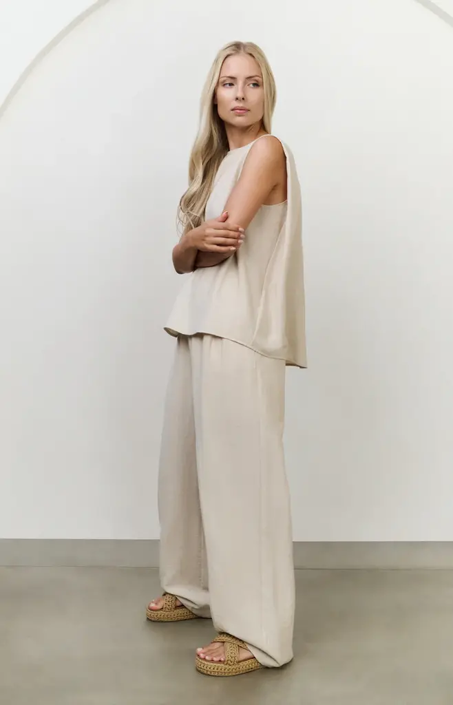 Yaya Yaya Woven structured wide leg pant 1301204