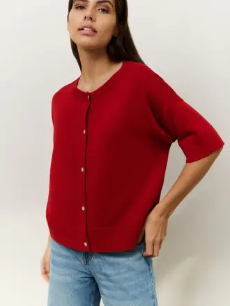 Yaya Oversized fine knit cardigan