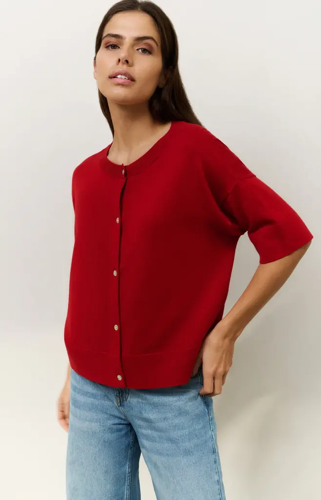 Yaya Yaya Oversized fine knit cardigan 1010112