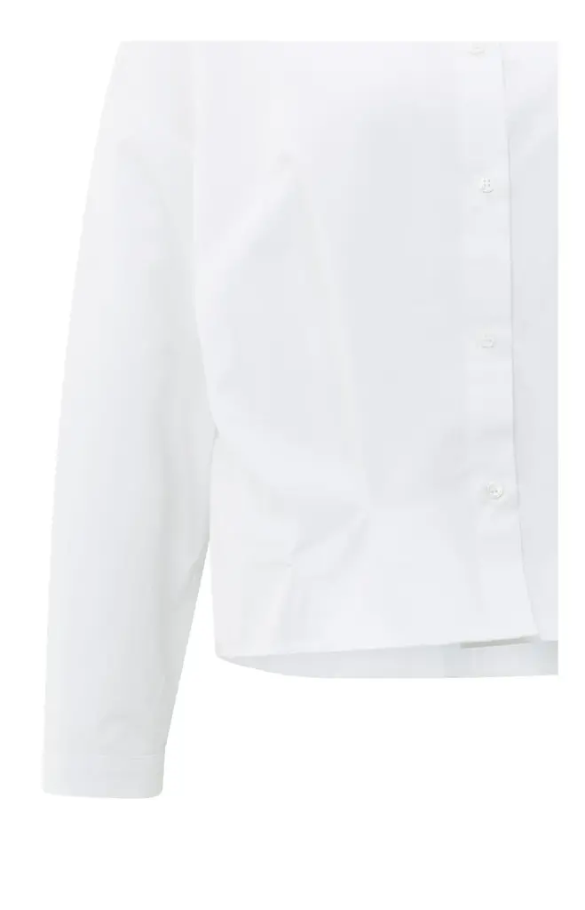 Yaya Yaya Poplin blouse w/ front pleat 1201167