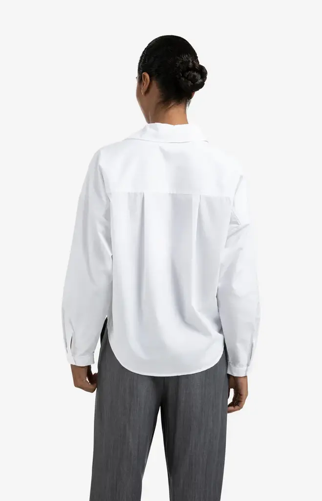 Yaya Yaya Poplin blouse w/ front pleat 1201167