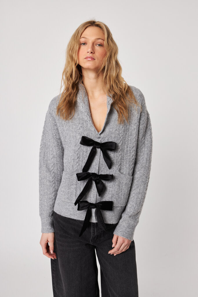 John & Jenn John & Jenn Micah cardigan w/ bow detail F585TF26