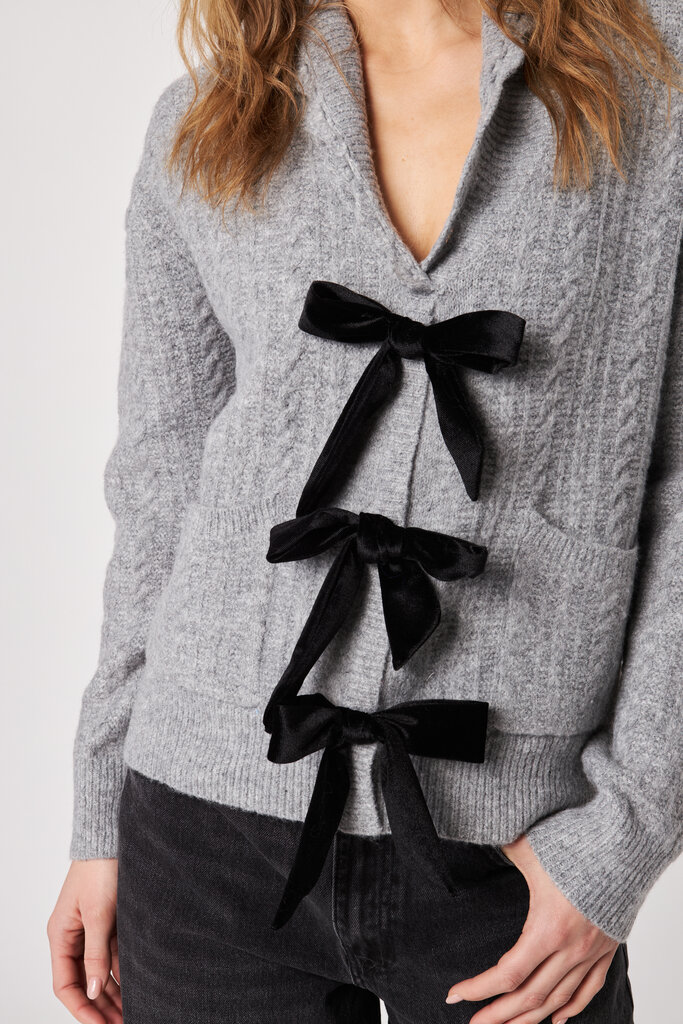 John & Jenn John & Jenn Micah cardigan w/ bow detail F585TF26