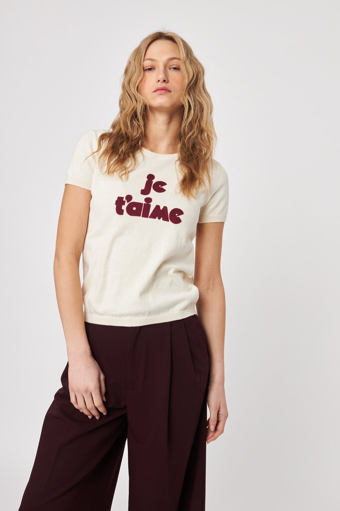 John & Jenn John & Jenn Cedric knit shirt "je t'aime" F524TS01