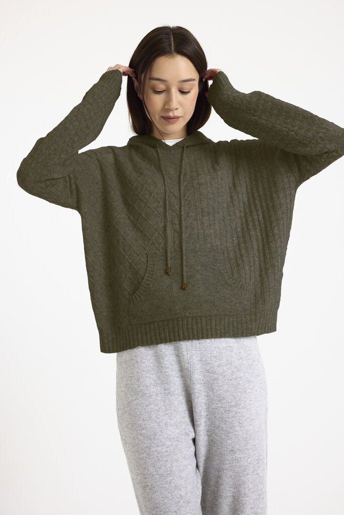 Brodie Brodie Luxe cable hoodie B-8055